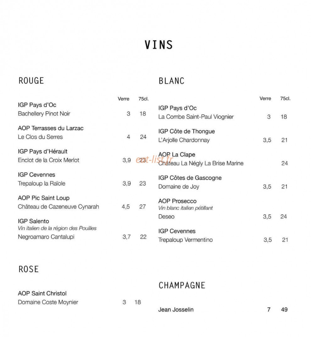 Broc' Cafe — carte page 5