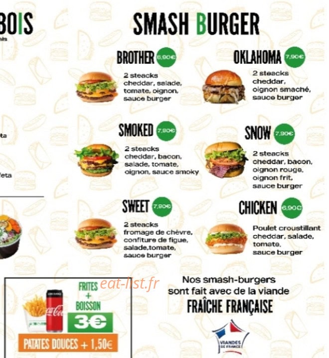 Brother's & Food — carte page 2