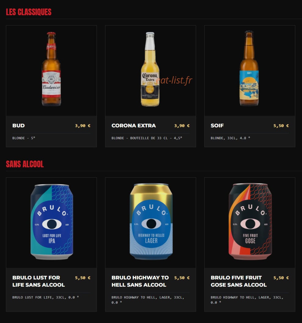 Burger' N'co — carte page 7