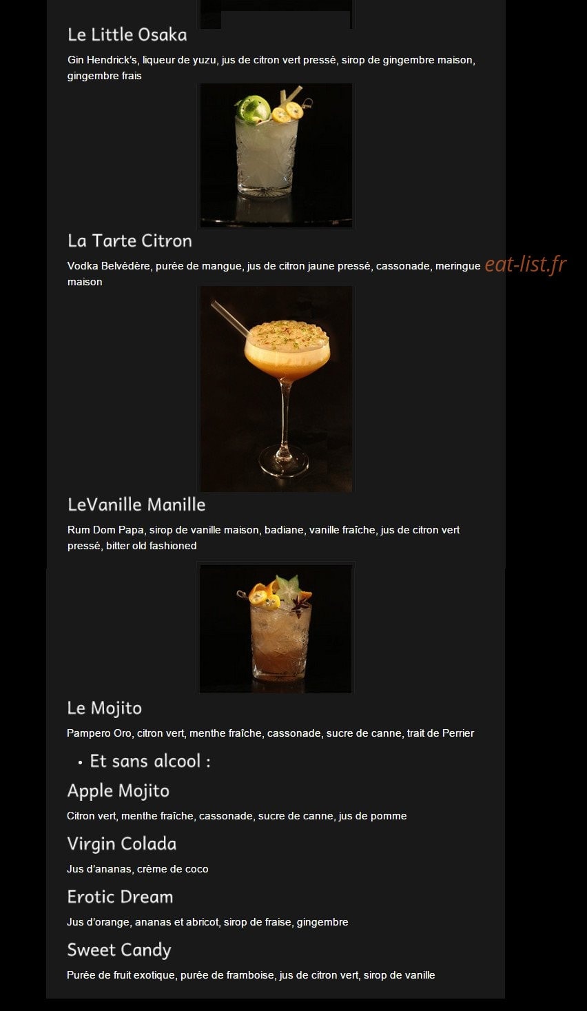 Café Joseph — carte page 4