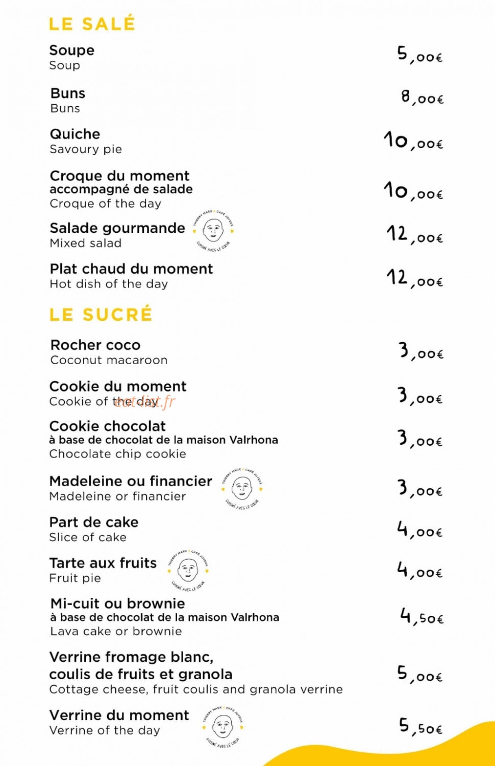 Café Joyeux — carte page 2