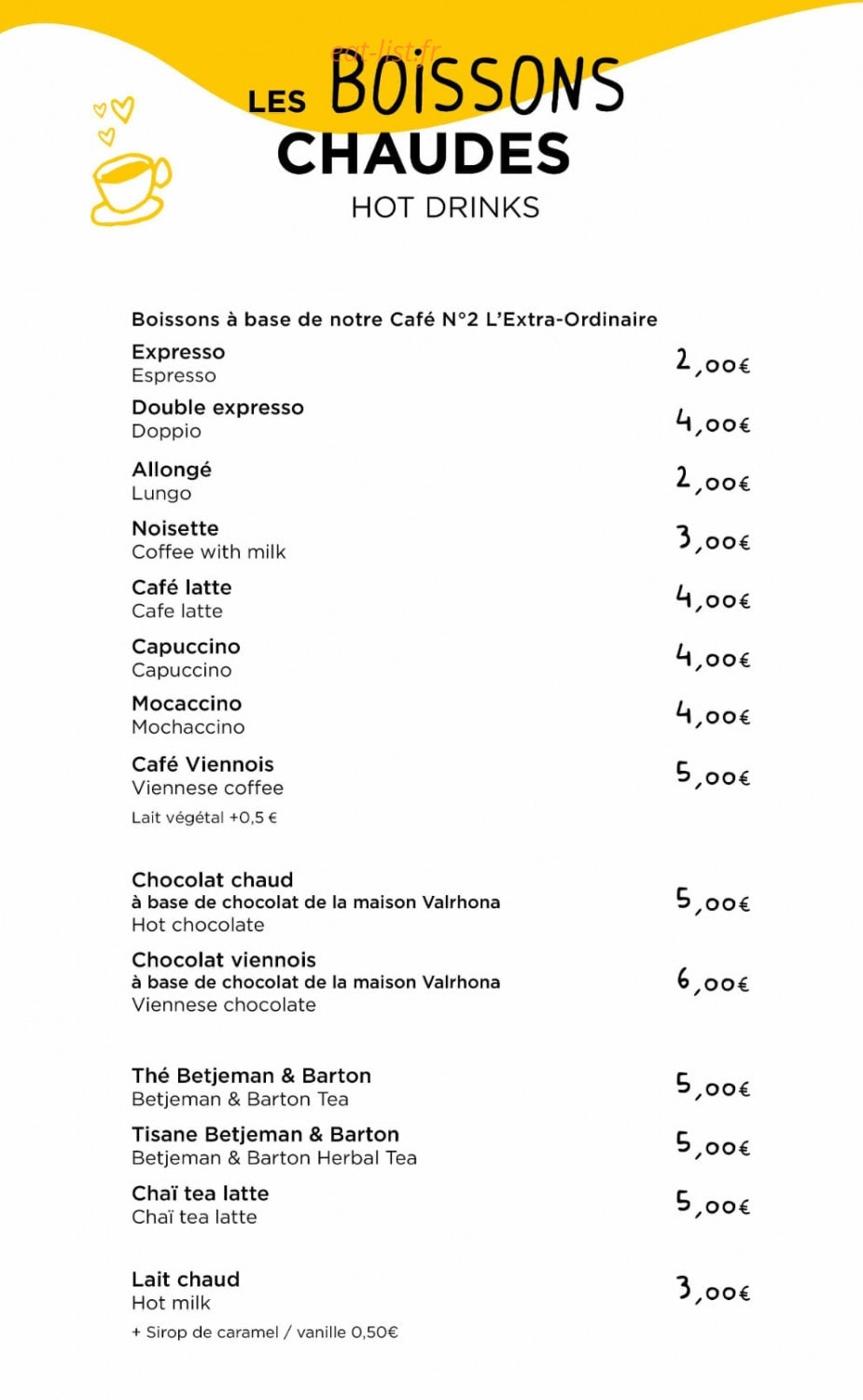 Café Joyeux — carte page 4