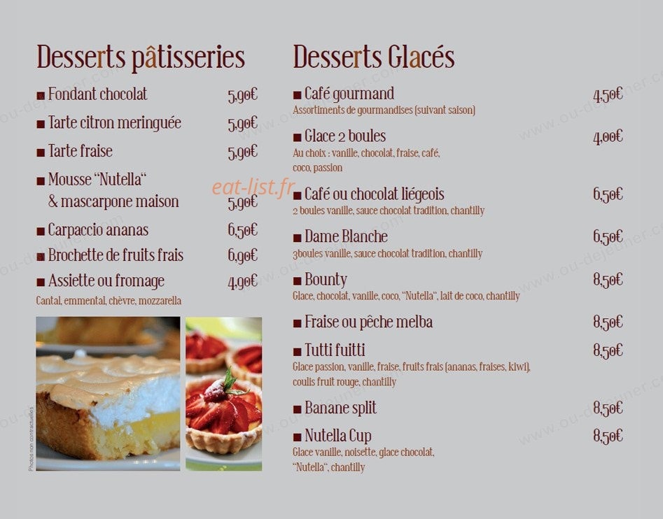 Café Riche — carte page 9