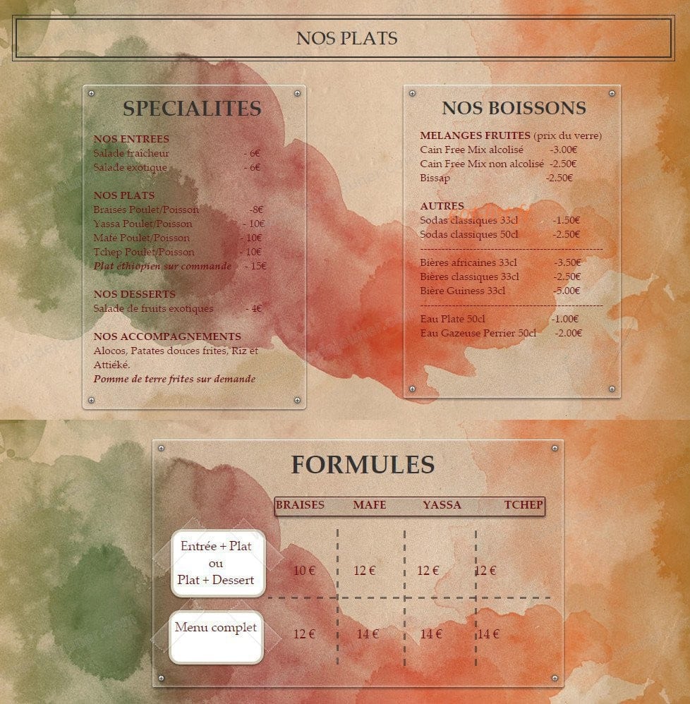 Cainfree — carte page 1