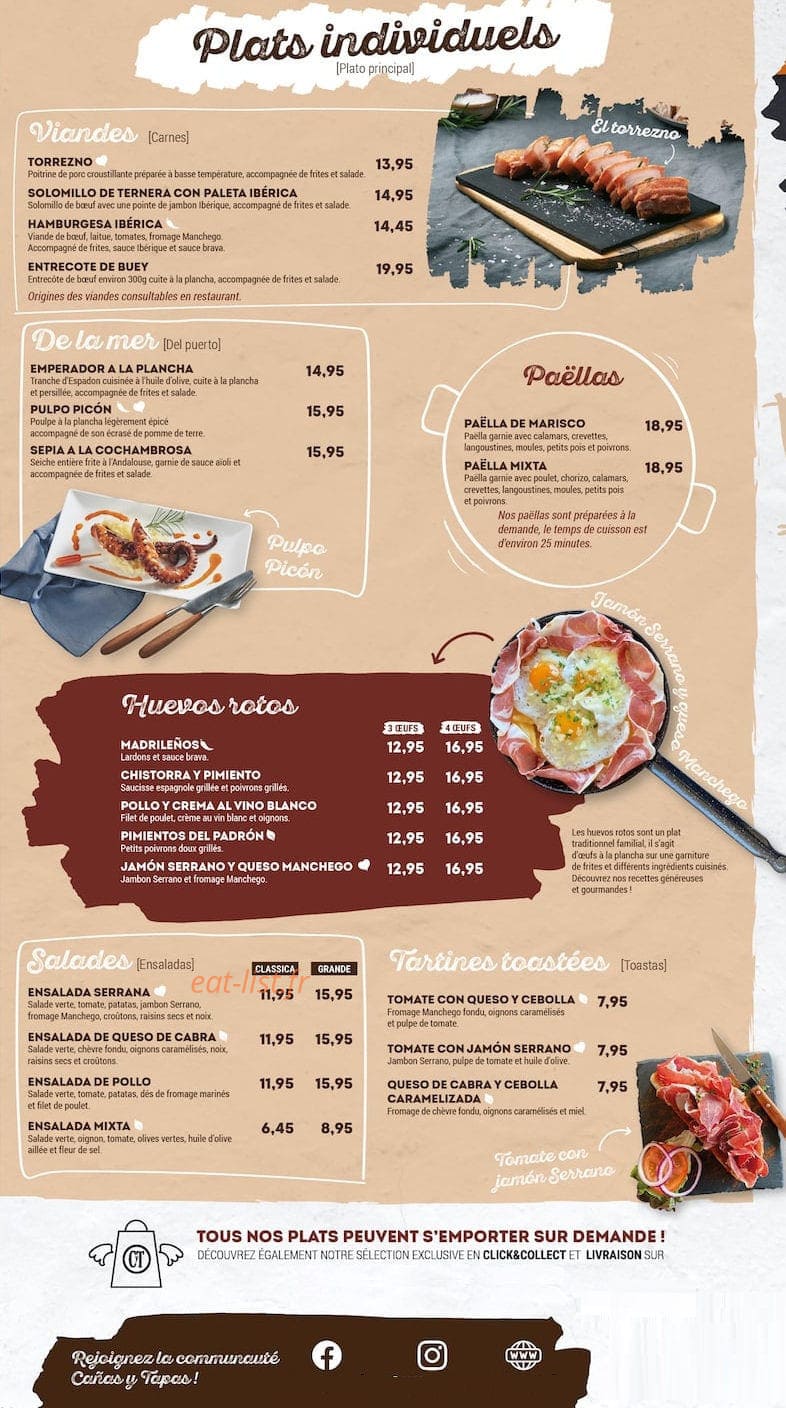 Cañas y Tapas — carte page 2