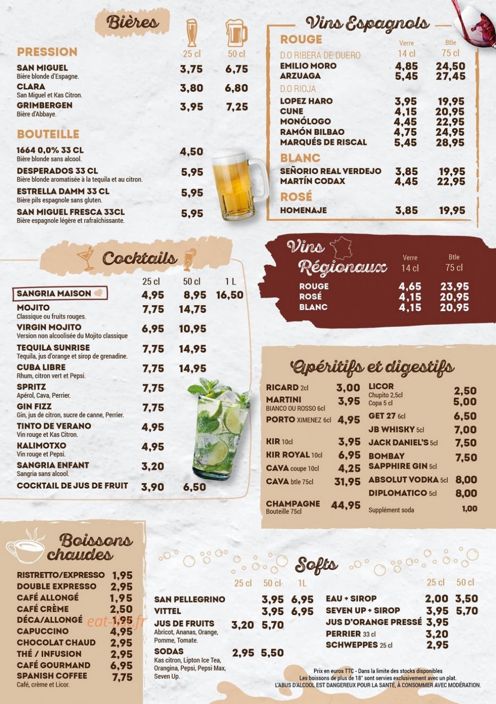 Cañas y Tapas — carte page 4