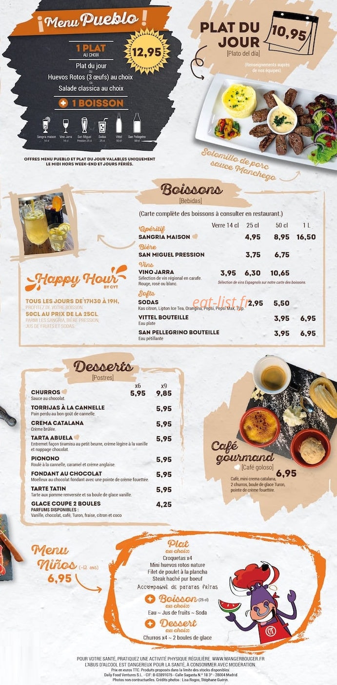 Cañas y Tapas — carte page 3
