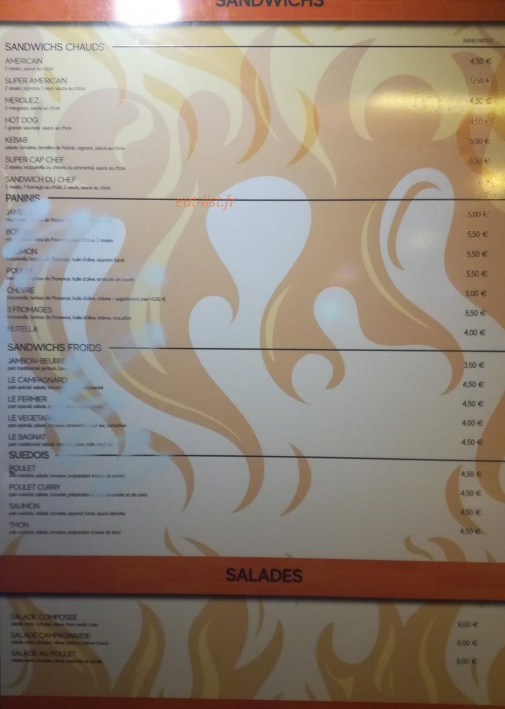 Cap Chef — carte page 1
