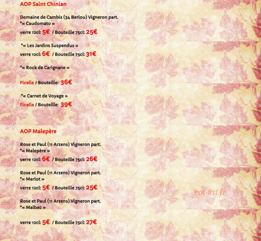 Casa Cubana — carte page 17