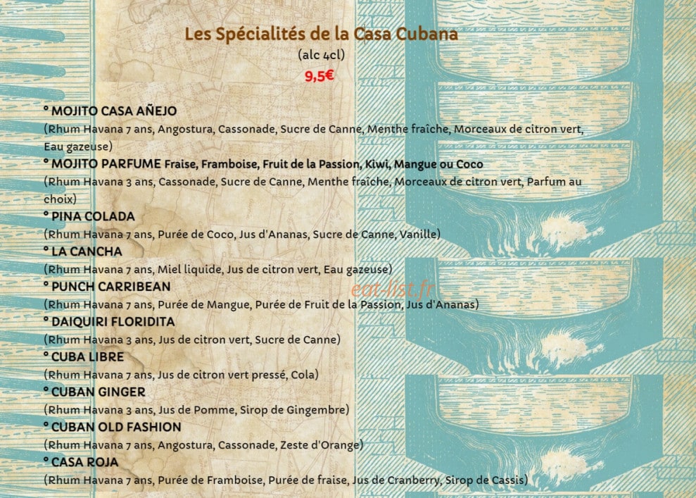 Casa Cubana — carte page 2