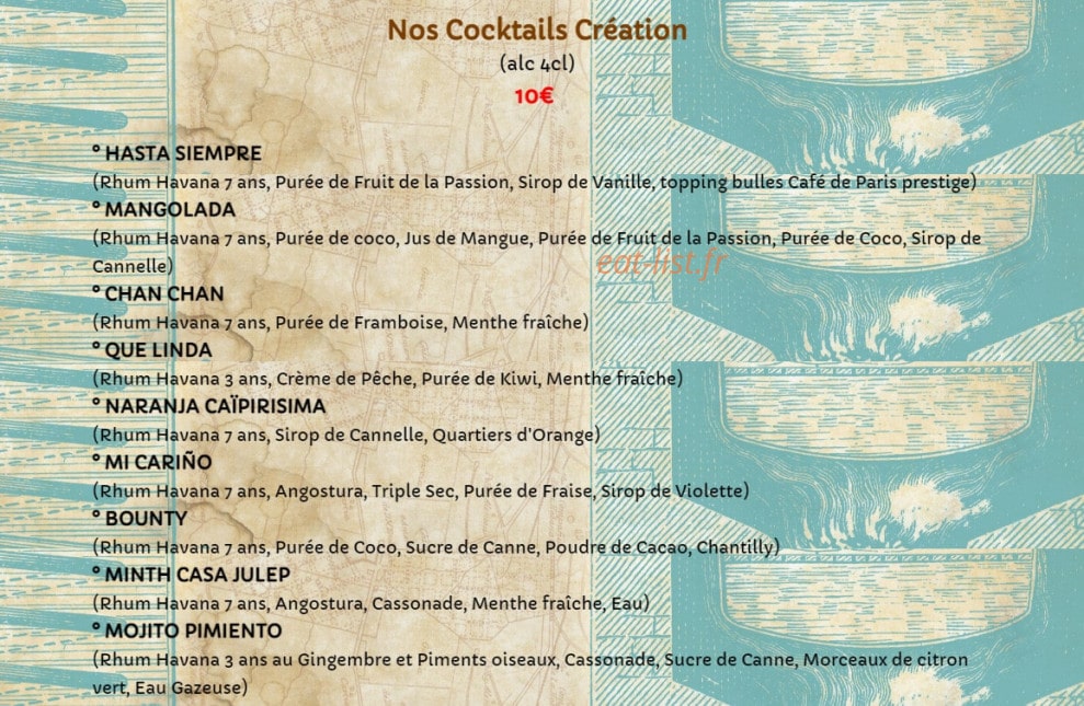 Casa Cubana — carte page 3