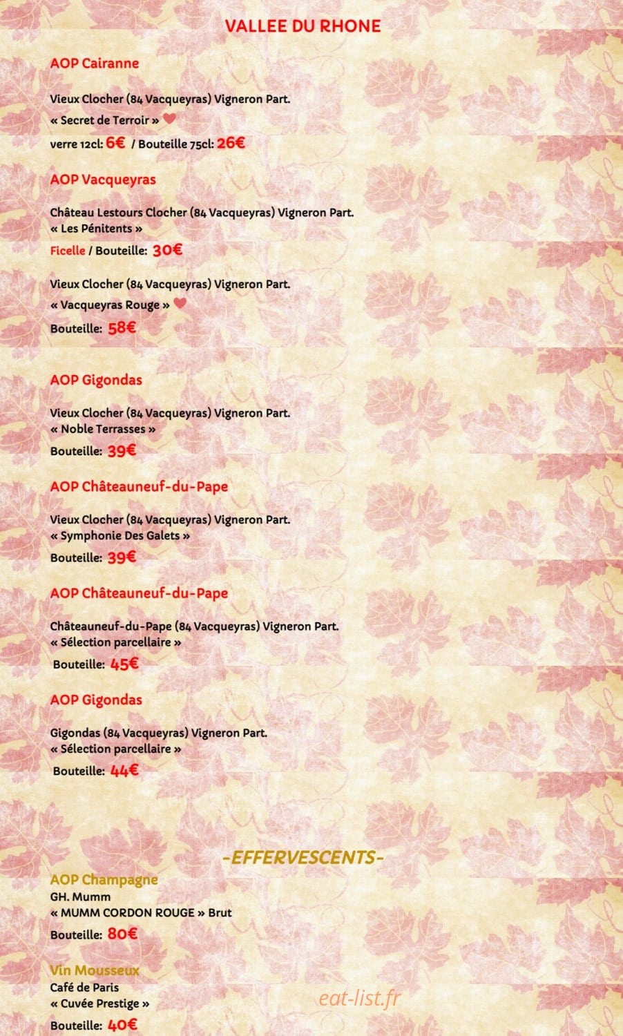 Casa Cubana — carte page 18