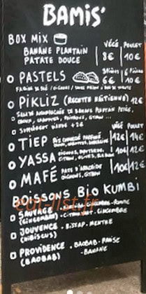 Chez bamis — carte page 1
