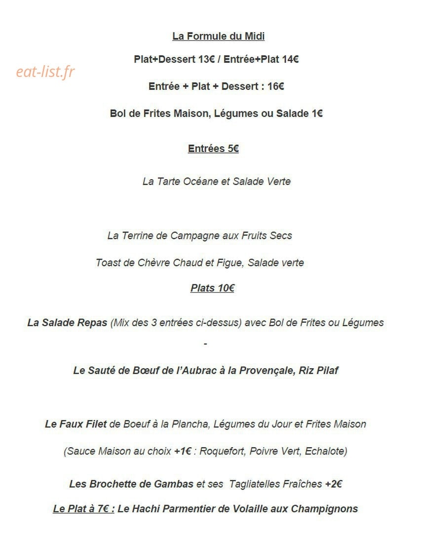 Chez Barth — carte page 1