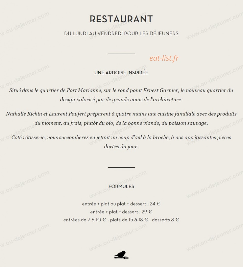 Chez Cui- Cui — carte page 1