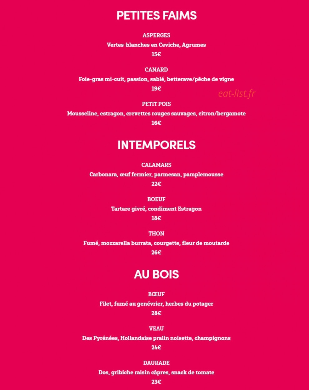 Chez Delagare — carte page 1