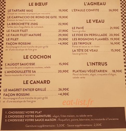 Chez Felix — carte page 2