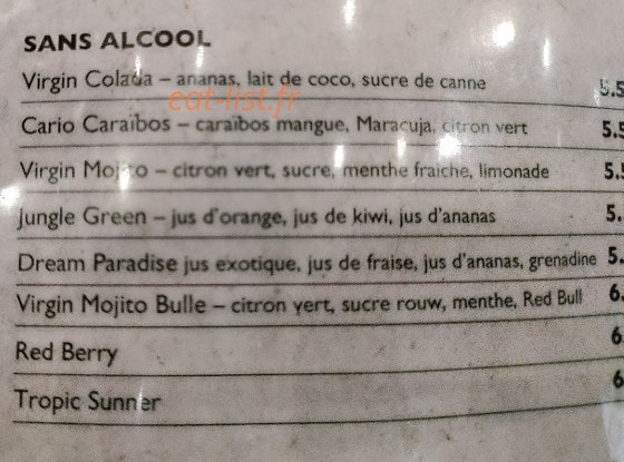 Chez Felix — carte page 10