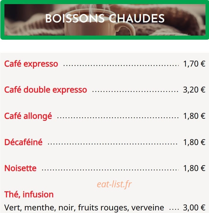 Chez Le Libanais — carte page 10
