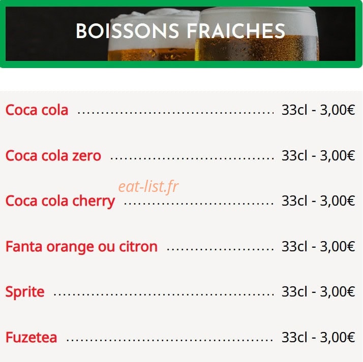 Chez Le Libanais — carte page 12