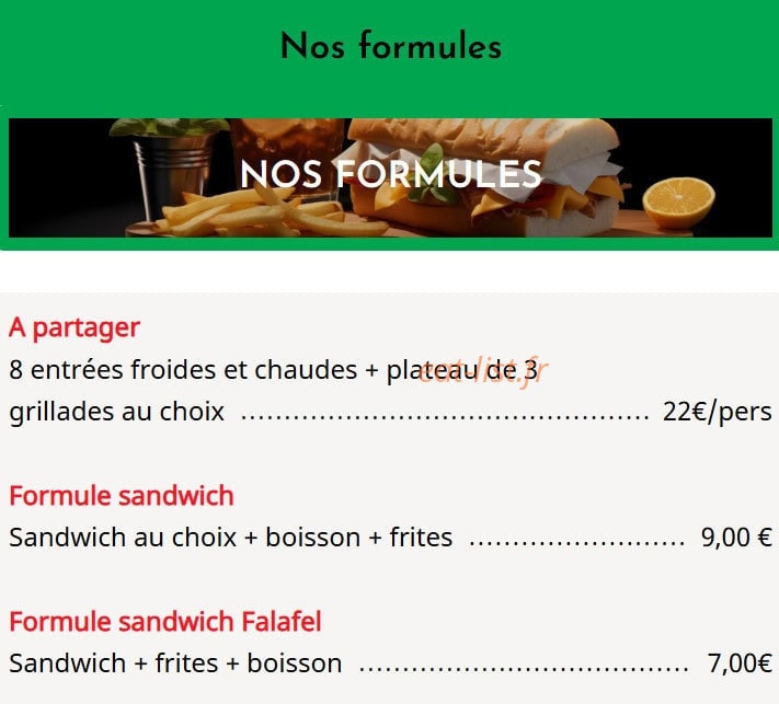 Chez Le Libanais — carte page 8