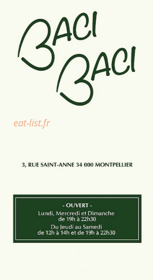 Chez Mimosa — carte page 1