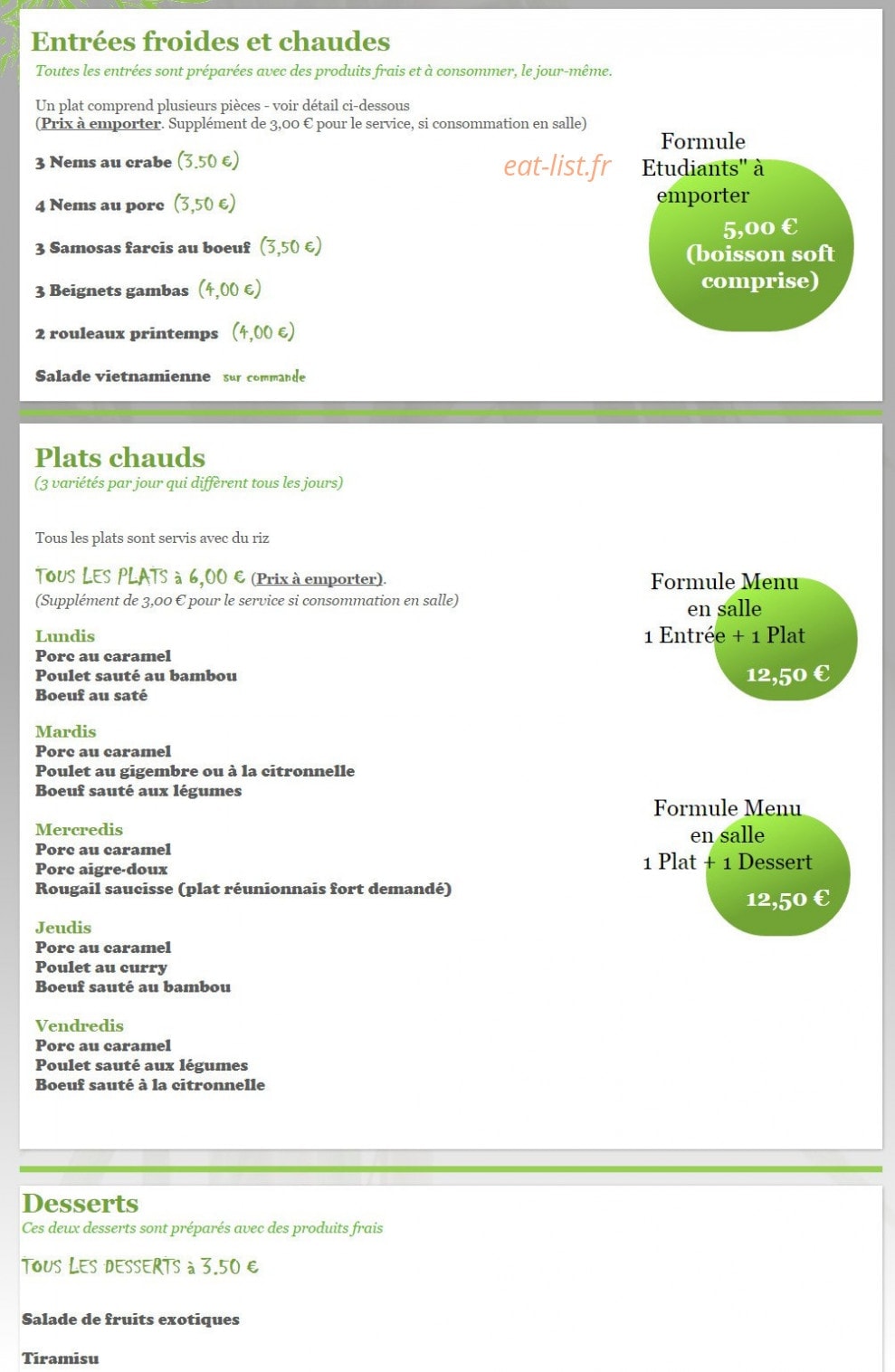 Chez Nelly — carte page 1