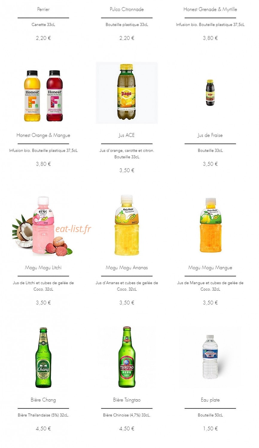 Chez Oopie — carte page 8