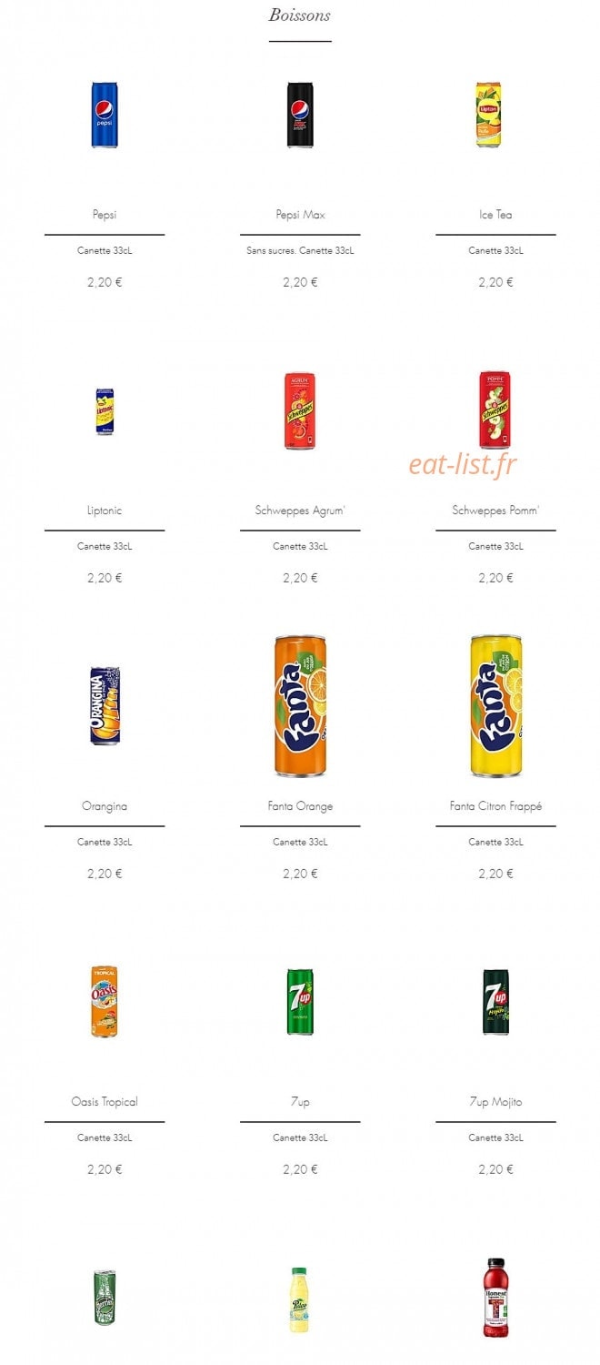 Chez Oopie — carte page 7