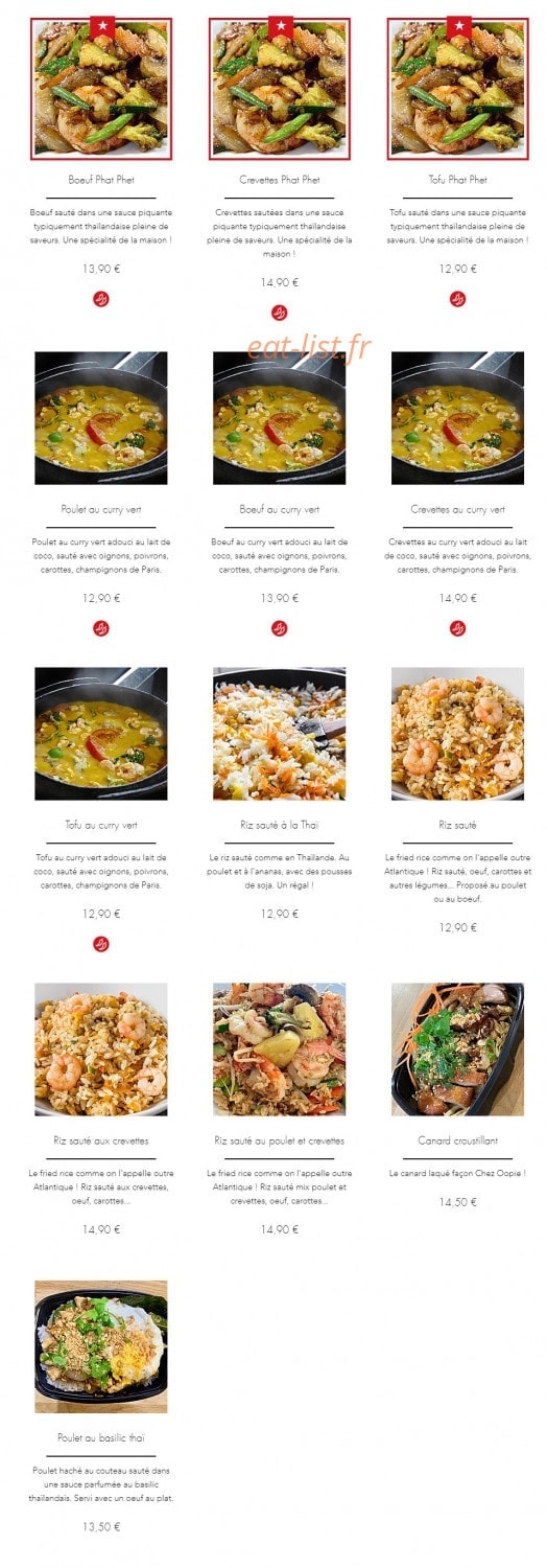 Chez Oopie — carte page 3