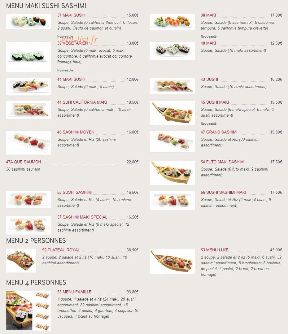 Chez Régis — carte page 2