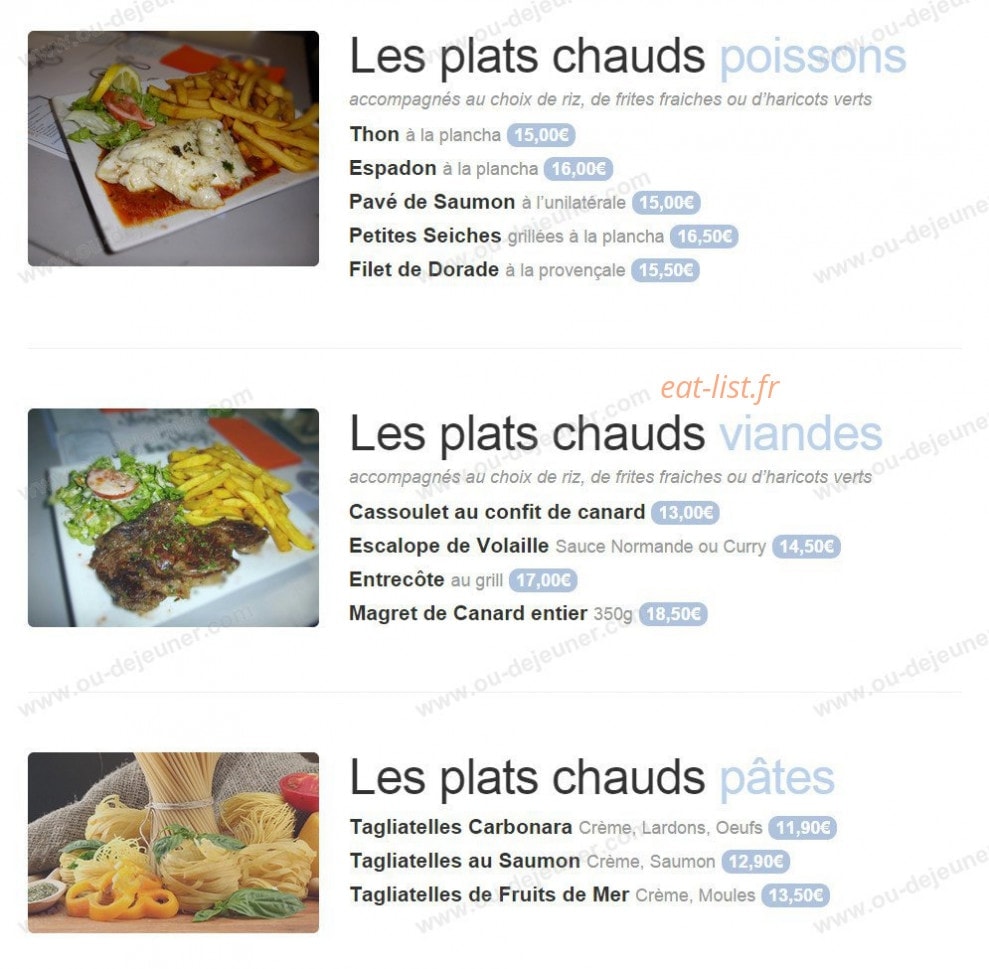 Chez Régis — carte page 4