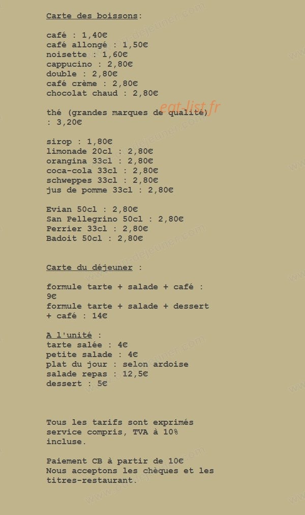 Chic et Boheme — carte page 2