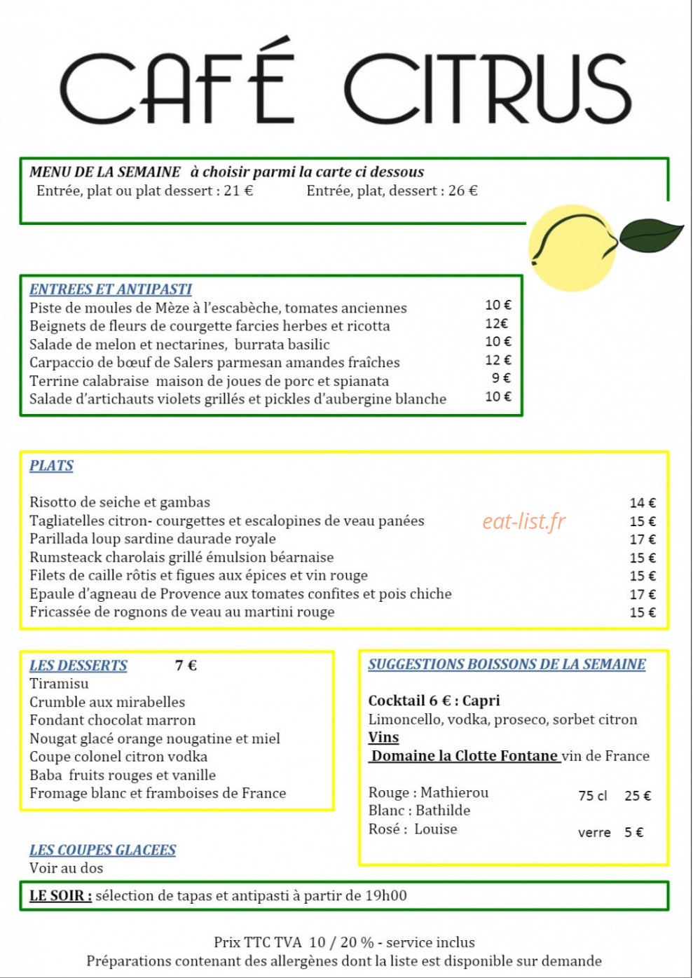 Citrus — carte page 1