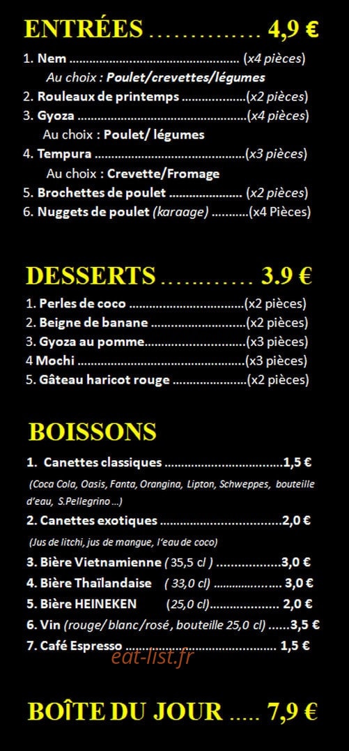 Coco d'Asie — carte page 1