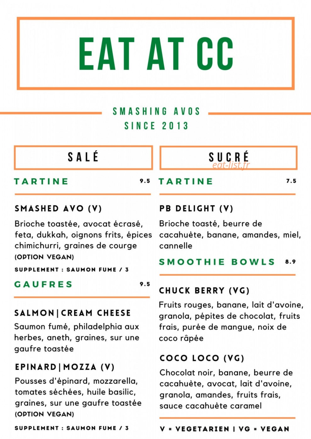 Coffee Club — carte page 1