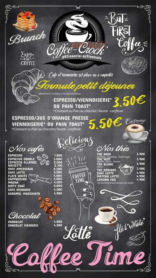 Coffee Crock — carte page 1