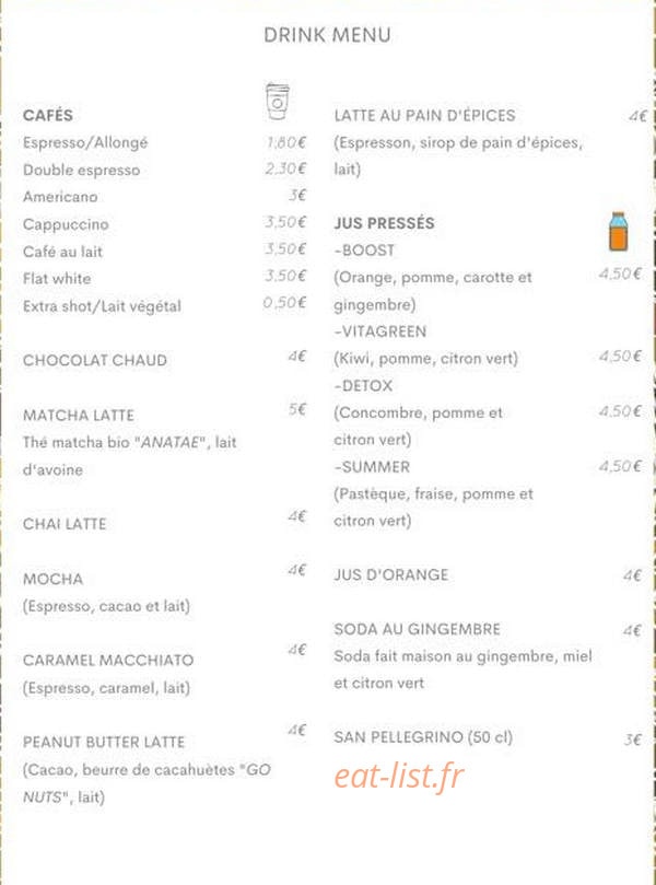 Coldrip food and coffee — carte page 3