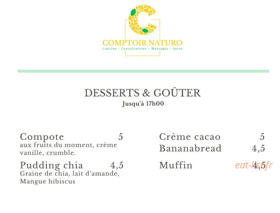 Comptoir Naturo — carte page 3