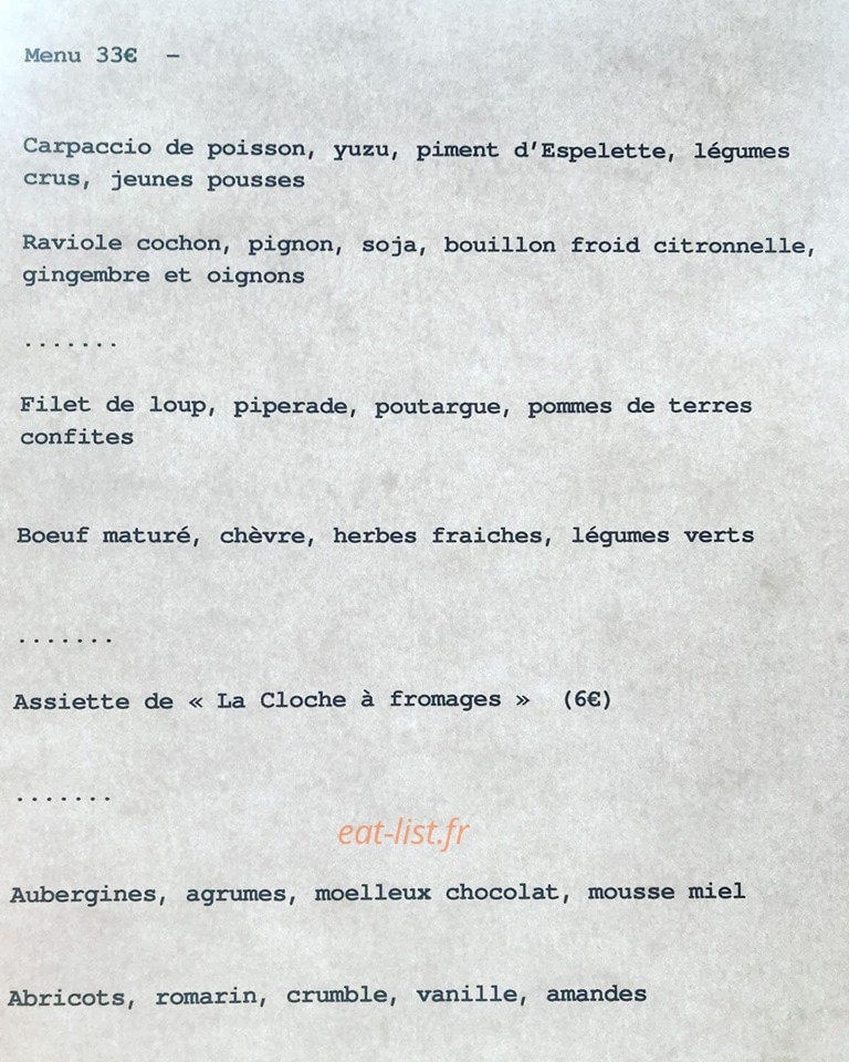 Contrat — carte page 1