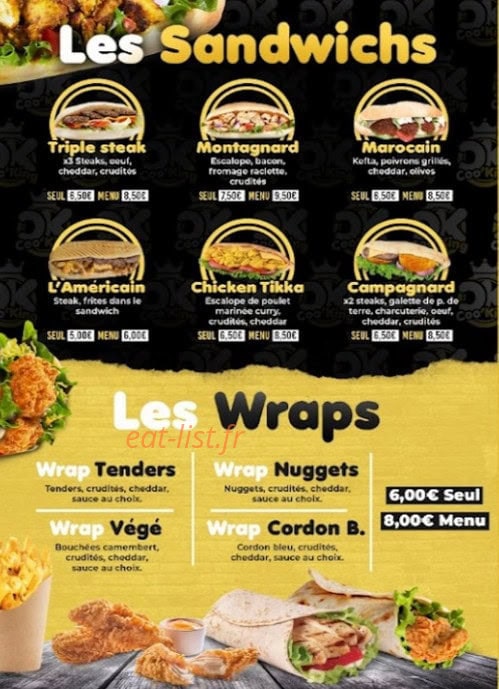 Coo'King — carte page 3