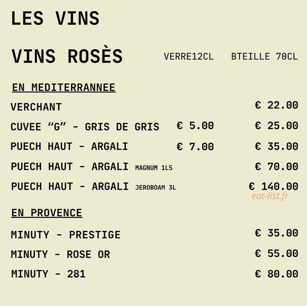 Coyot Bar — carte page 8