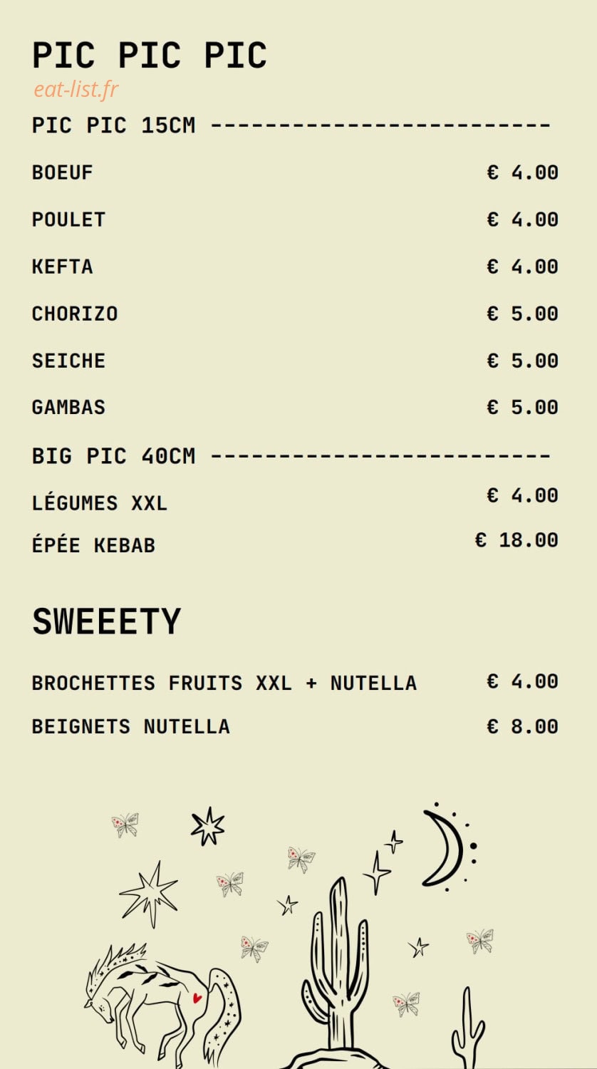 Coyot Bar — carte page 4