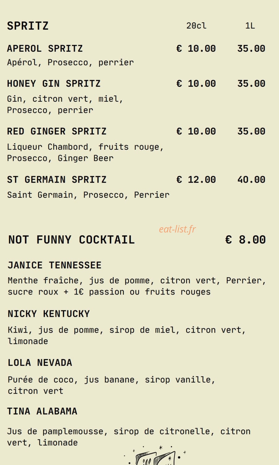 Coyot Bar — carte page 12