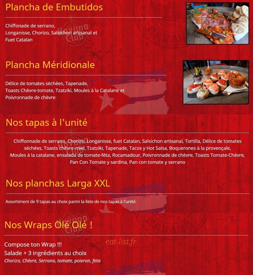 Cubanito — carte page 12