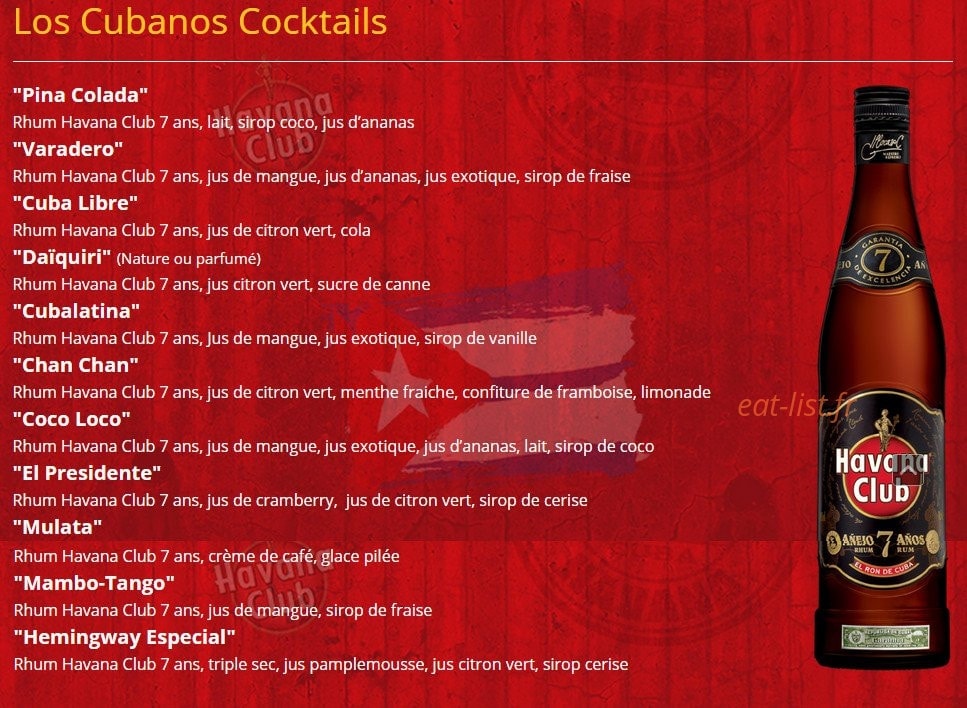 Cubanito — carte page 2
