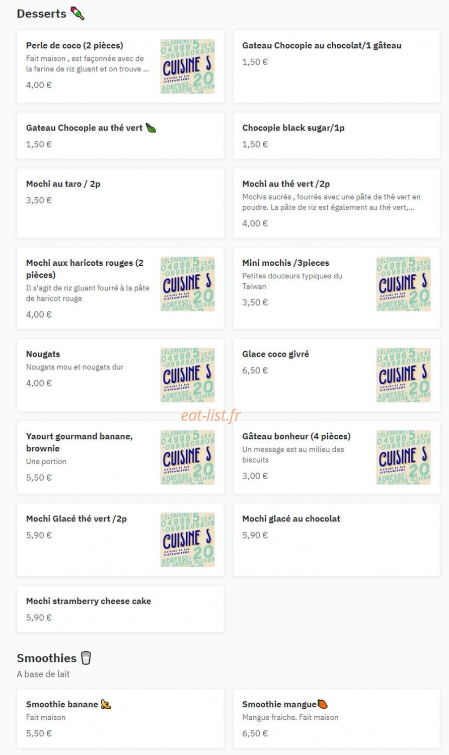 Cuisine S — carte page 6