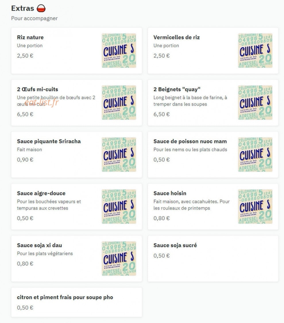 Cuisine S — carte page 5
