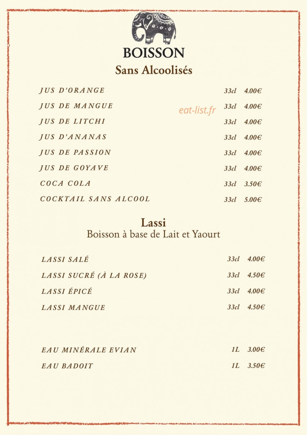 Curry Masala — carte page 11