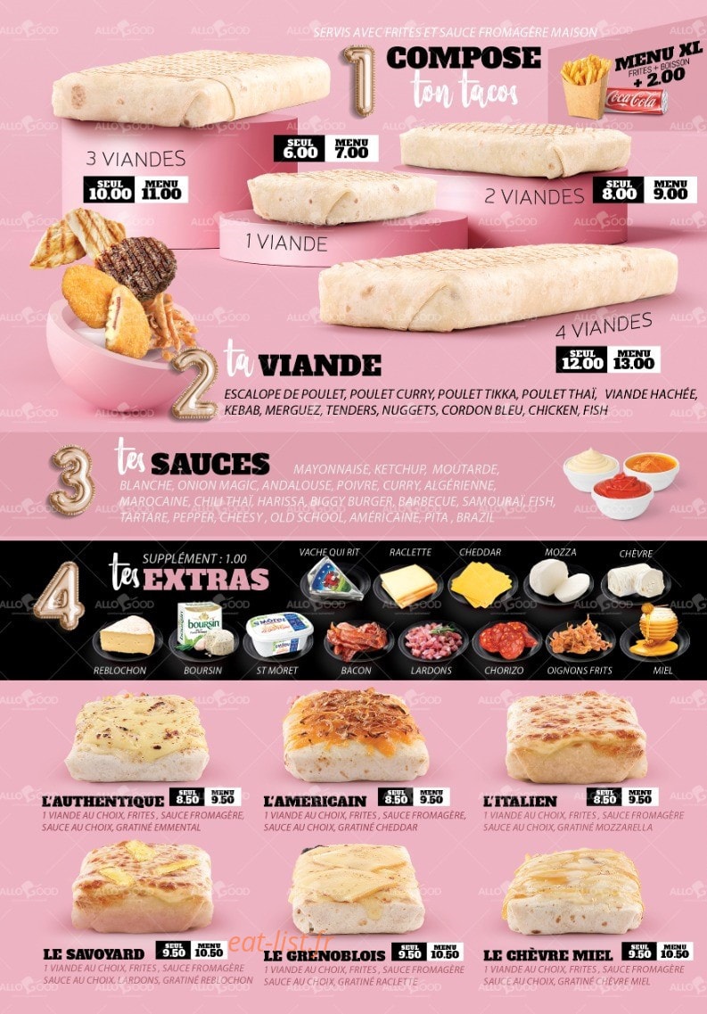 Delice Tacos — carte page 3